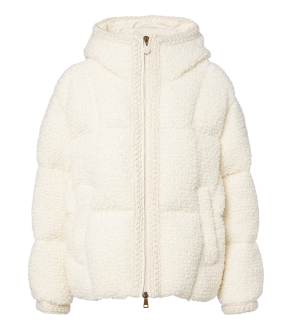 Moncler Cristallin wool-blend bouclé down jacket