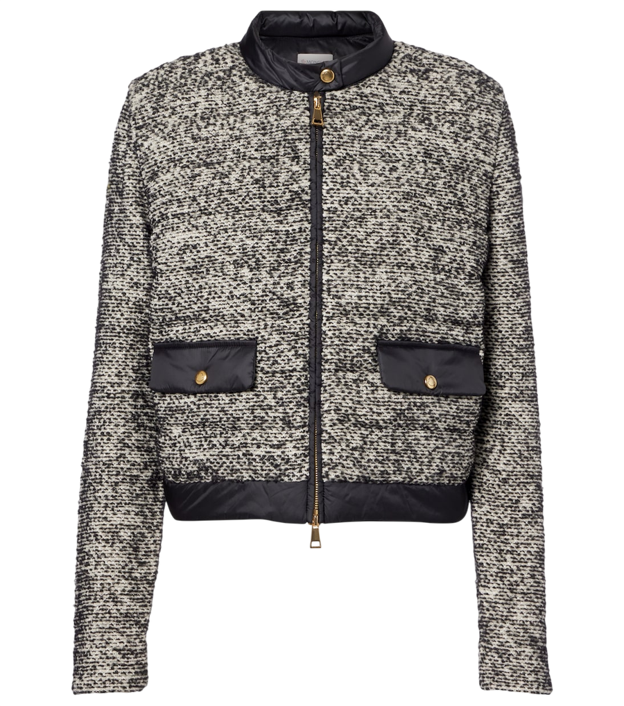 Moncler Down-paneled wool-blend jacket