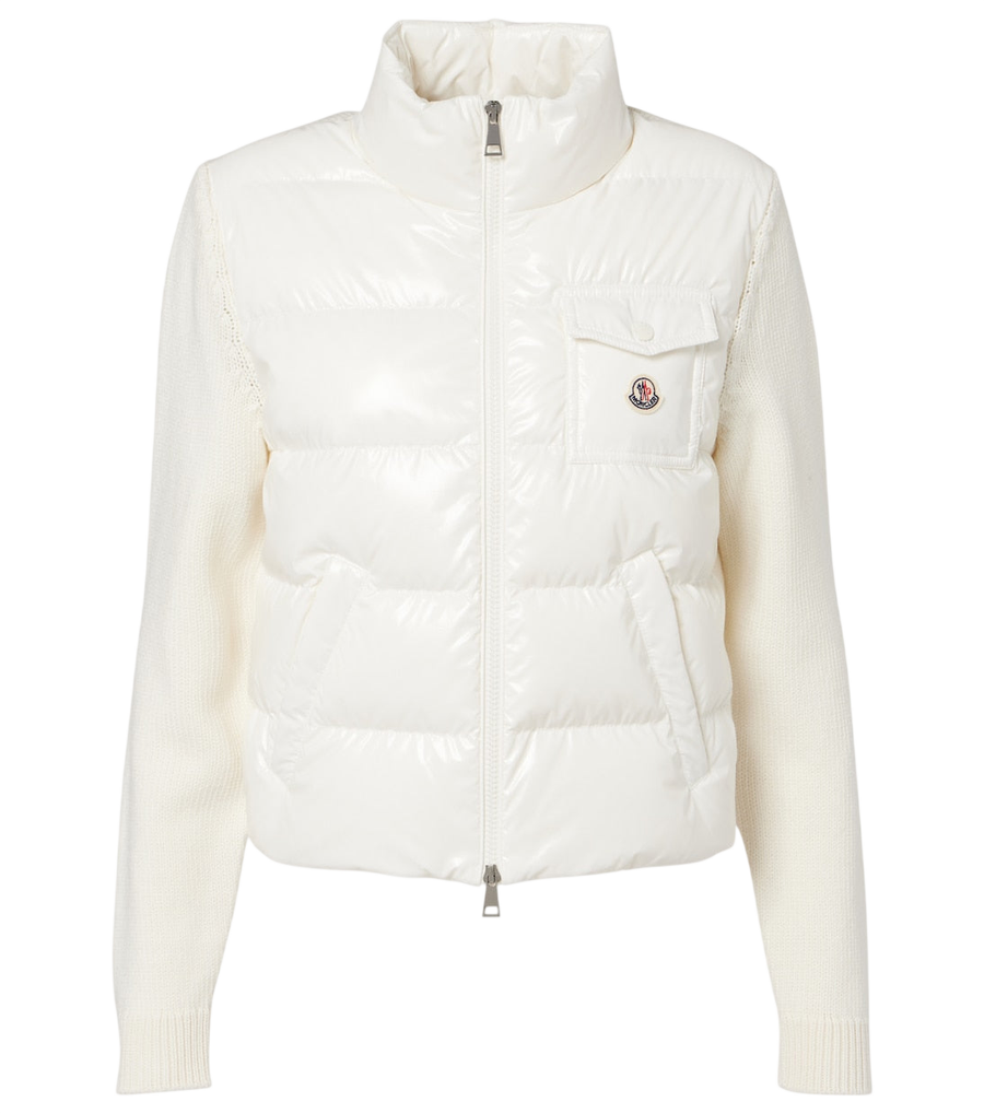 Moncler Down-paneled wool cardigan