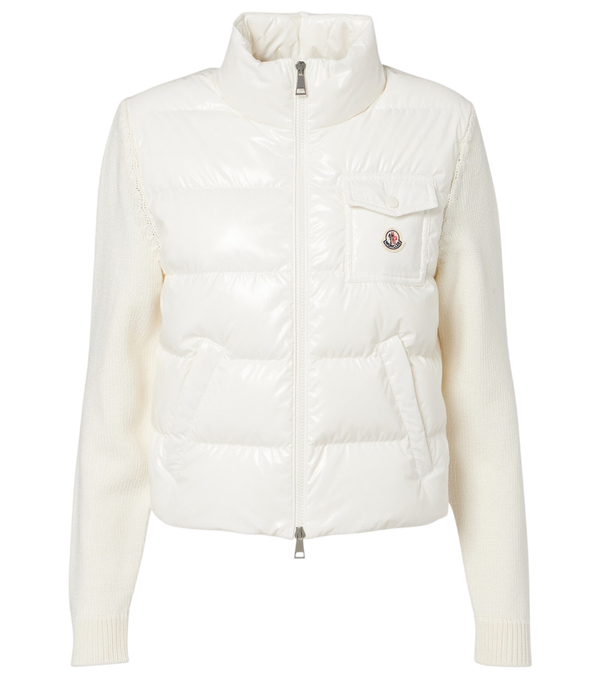Moncler Down-paneled wool cardigan