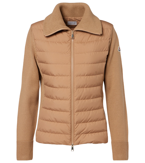 Moncler Down-paneled wool cardigan