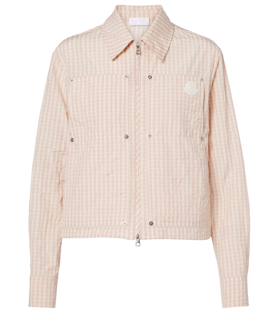 Moncler Gingham cotton-blend jacket