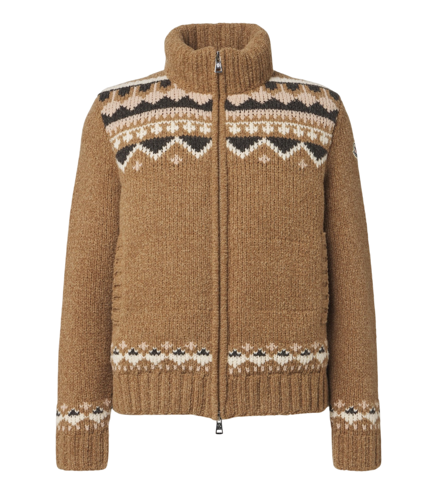 Moncler Jacquard wool-blend down jacket