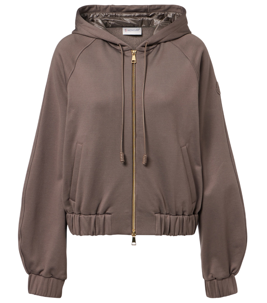 Moncler Jersey zip-up hoodie