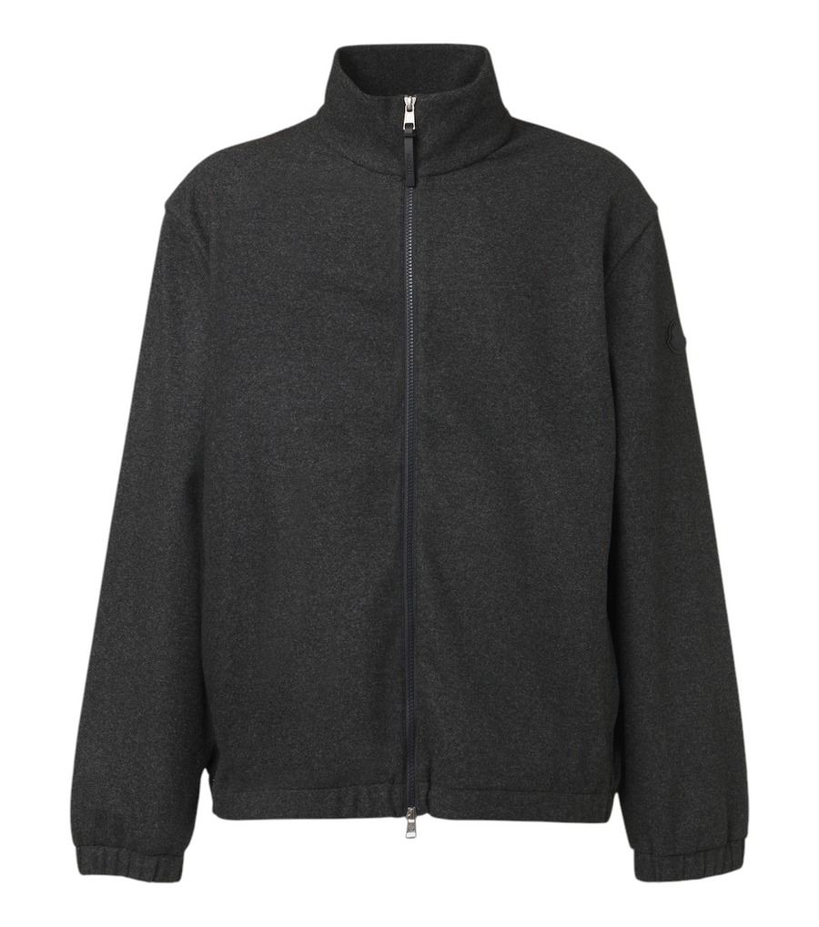 Moncler Leather-trimmed bomber jacket