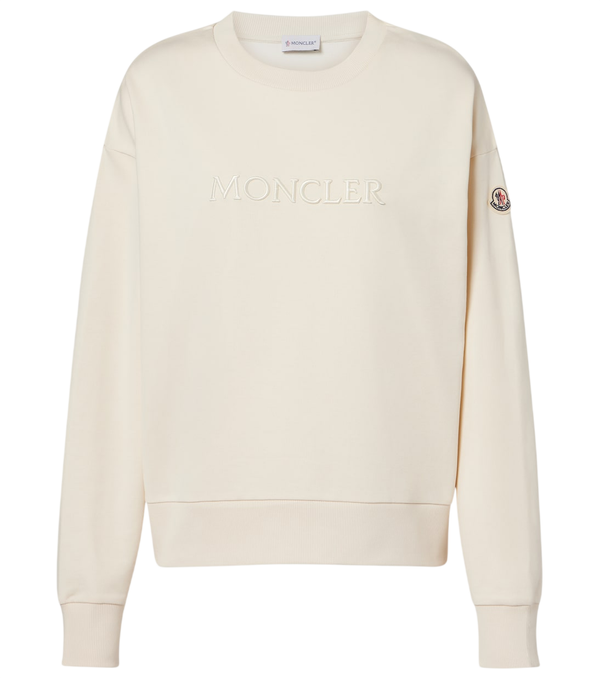 Sudadera de punto de algodón con logotipo de Moncler
