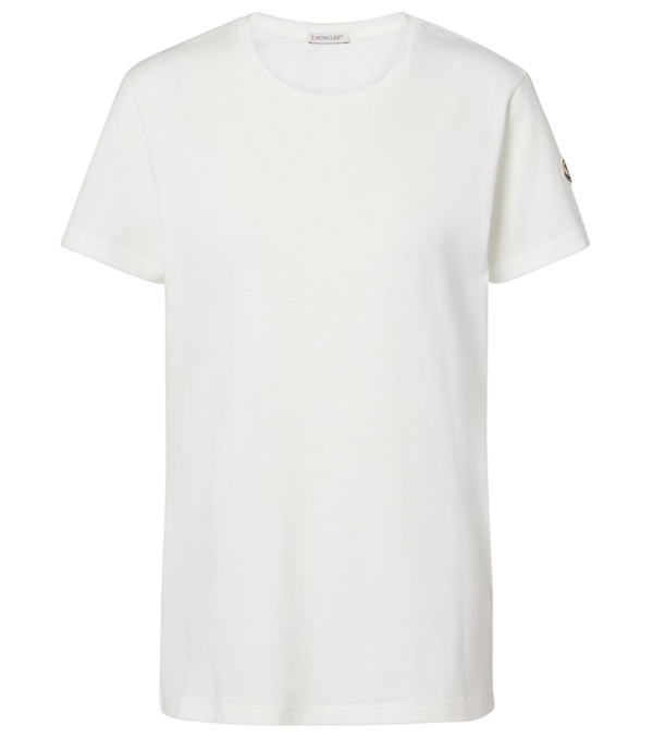 Camiseta de punto de algodón con logotipo de Moncler