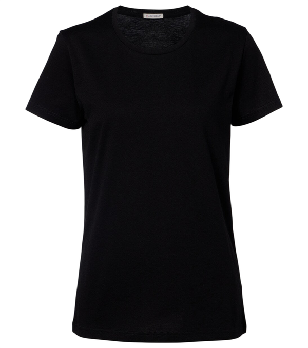 Camiseta de punto de algodón con logotipo de Moncler