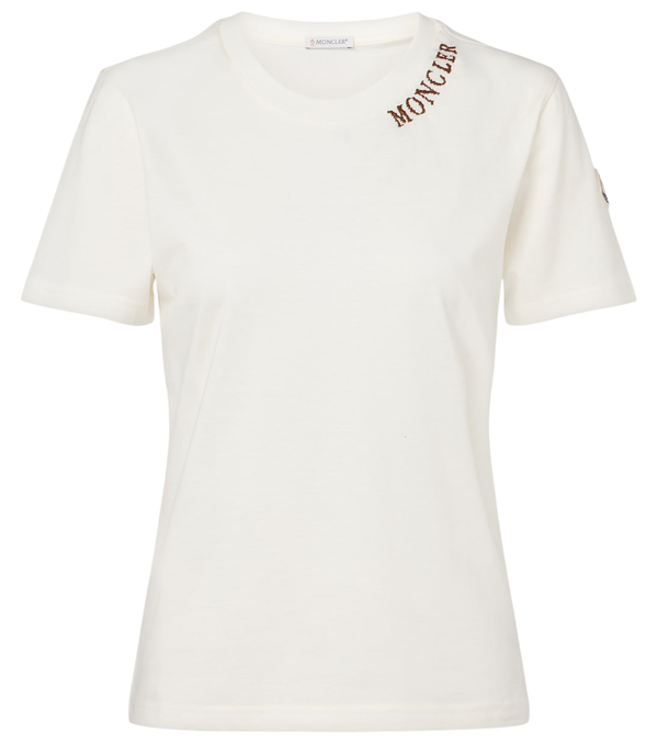 T-shirt en coton à logo Moncler