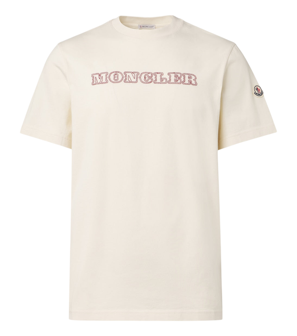 Moncler Logo embroidered cotton jersey T-shirt