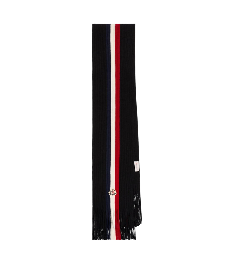 Moncler Logo virgin wool scarf