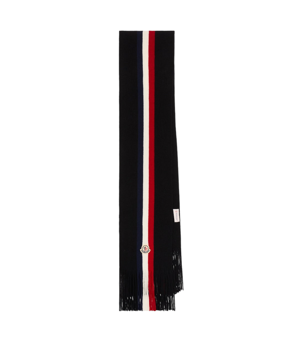 Écharpe en laine vierge à logo Moncler