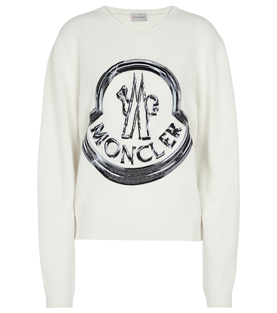 Moncler Logo wool and cashmere sweater