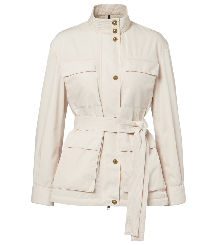 Moncler Maitake leather-trimmed jacket