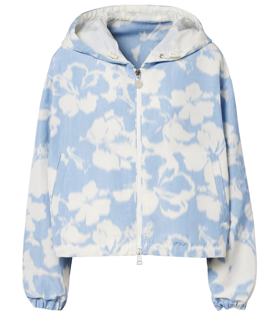 Moncler Noisetier floral hooded jacket