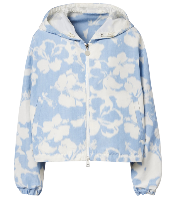Moncler Giacca con cappuccio floreale Noisetier