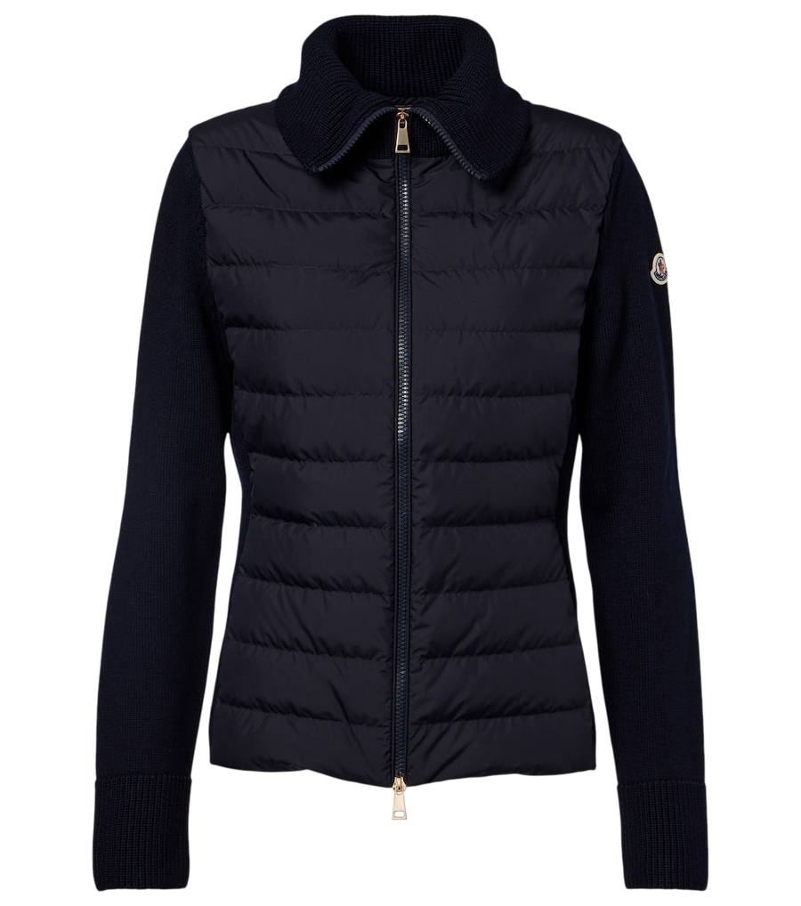 Moncler Paneled quilted down jacket
