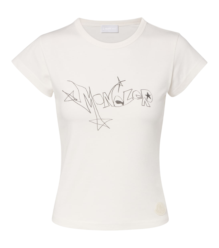 Moncler Printed cotton jersey T-shirt