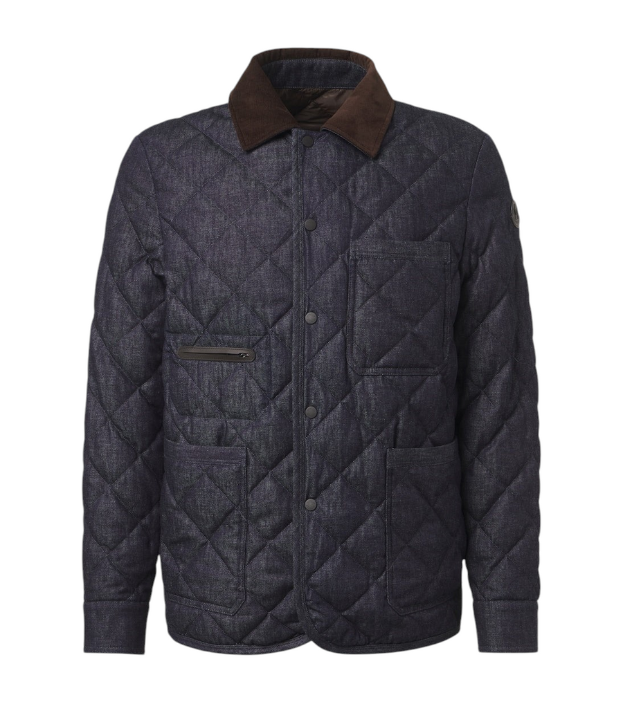 Moncler Quilted denim down jacket