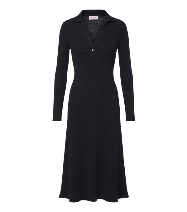 Moncler Ribbed-knit midi dress