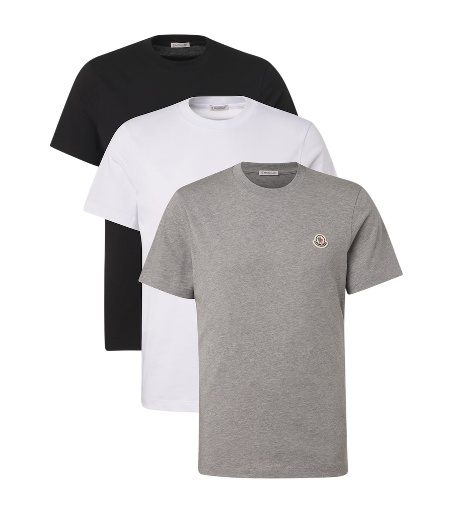 Moncler Set of 3 cotton jersey T-shirts