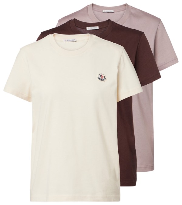 Moncler Set di 3 magliette in jersey di cotone