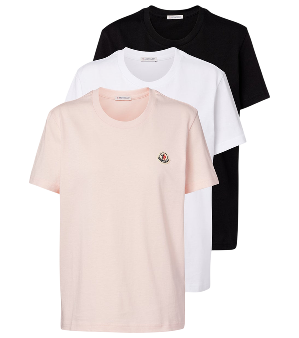 Moncler Set di 3 magliette in jersey di cotone