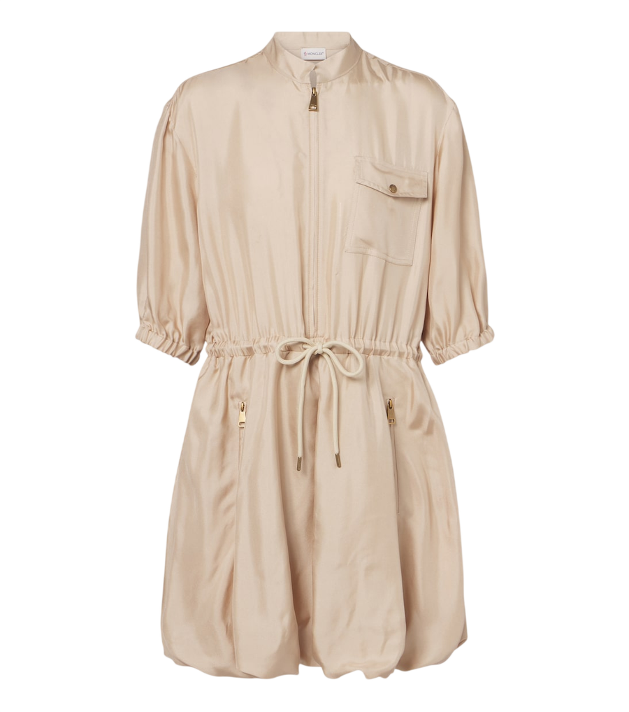Moncler Silk zip-up minidress