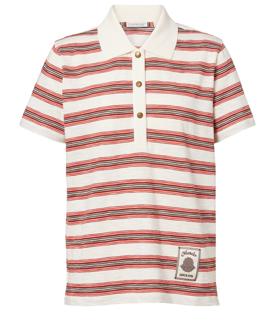 Polo de algodón a rayas de Moncler