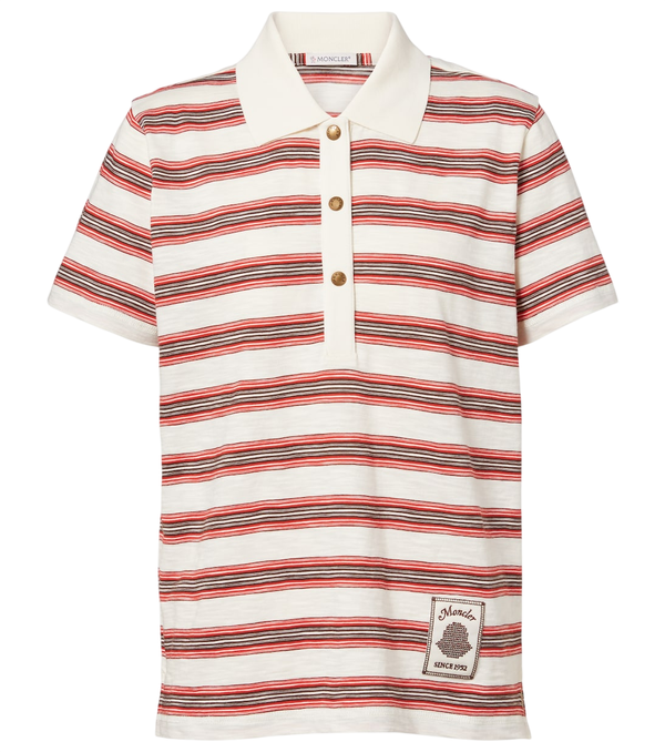 Moncler Polo a righe in cotone