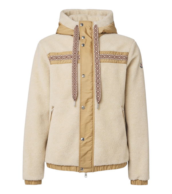 Moncler Giacca in pile con finiture tecniche