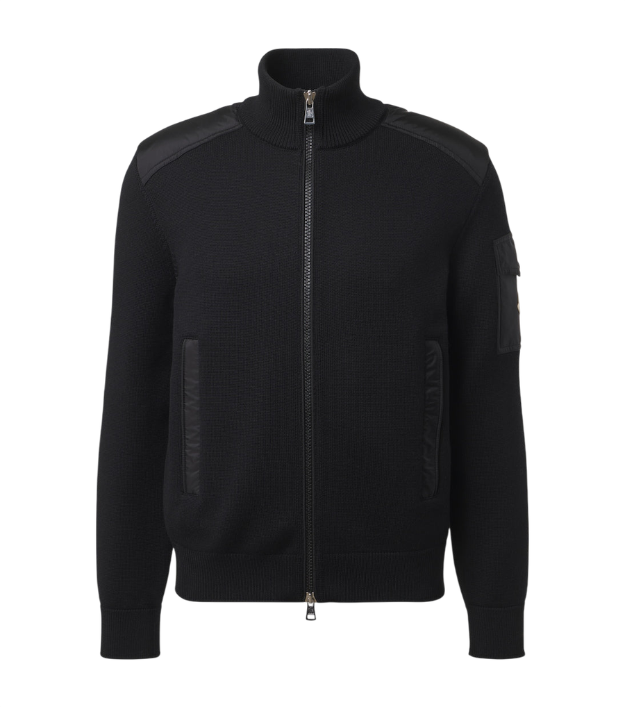 Moncler Tricot down-paneled virgin wool cardigan