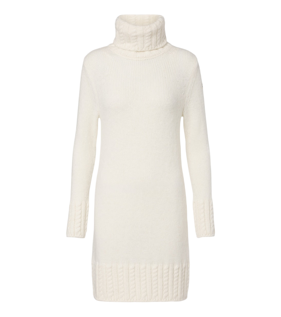 Moncler Turtleneck alpaca and wool-blend minidress
