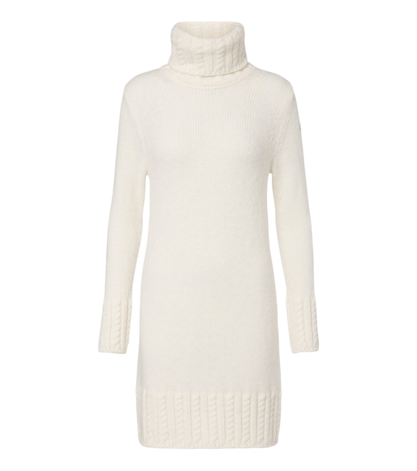 Moncler Turtleneck alpaca and wool-blend minidress