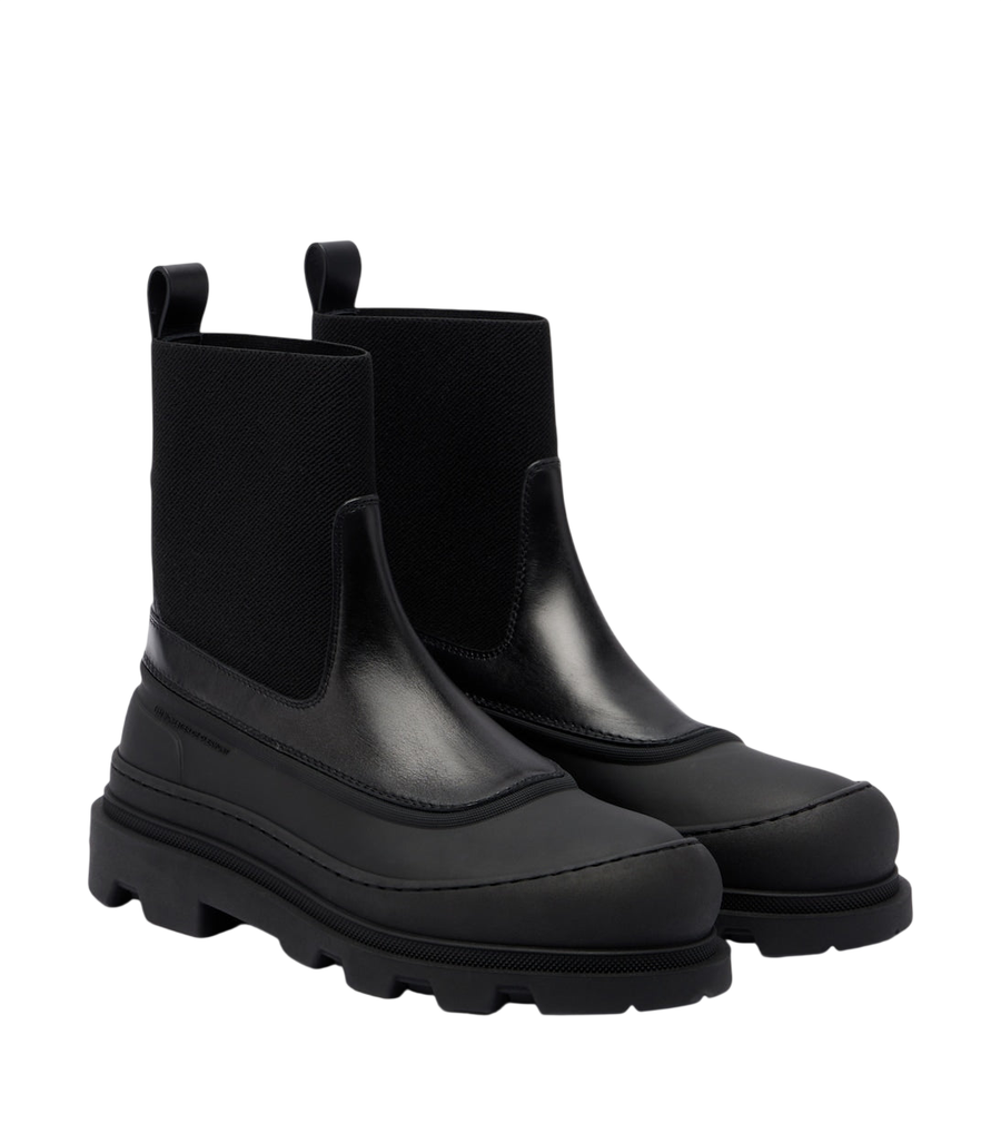 Moncler Vera Edge leather-trimmed ankle boots