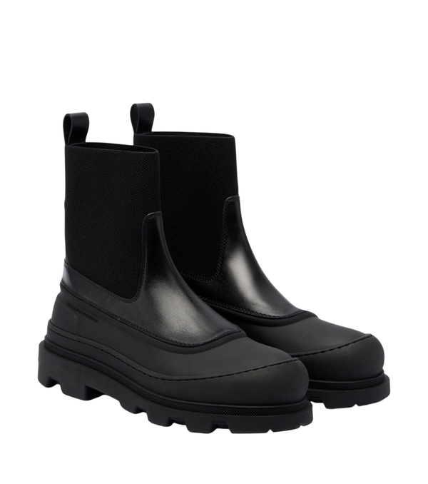 Moncler Vera Edge leather-trimmed ankle boots
