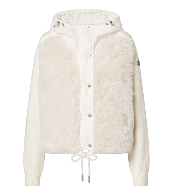 Moncler Wool and cashmere down padded cardigan
