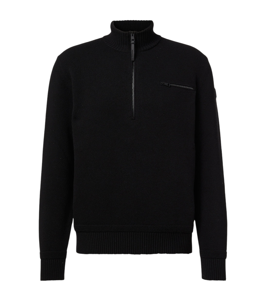 Moncler Wool and cashmere half-zip sweater