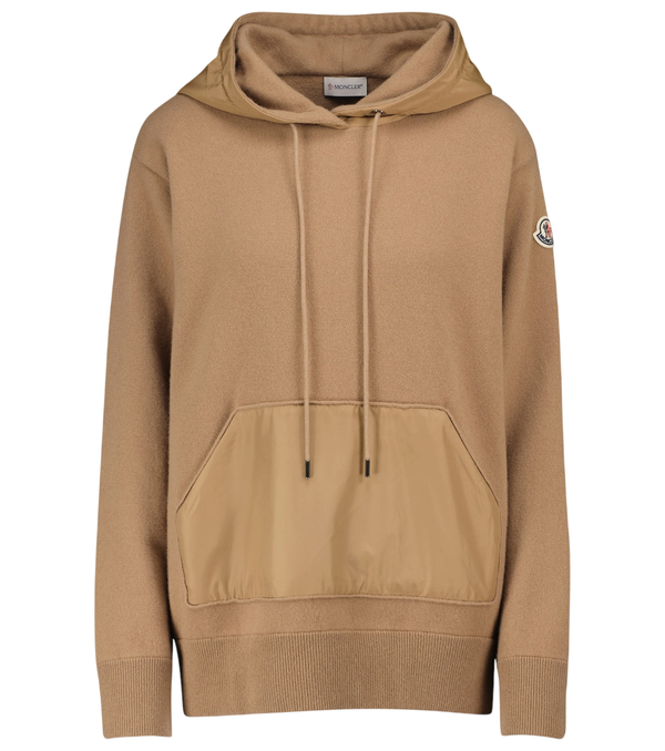 Moncler Felpa con cappuccio in lana e cashmere