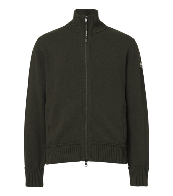 Moncler Wool and cashmere zip-up cardigan