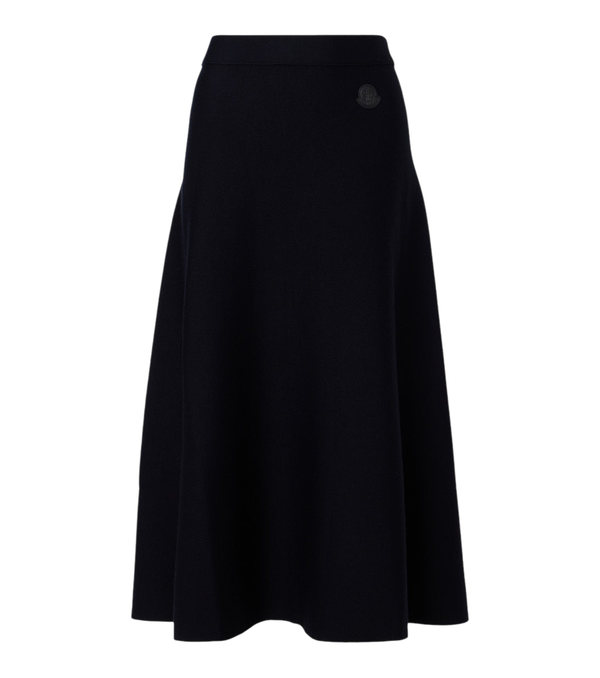 Falda midi de mezcla de lana Moncler