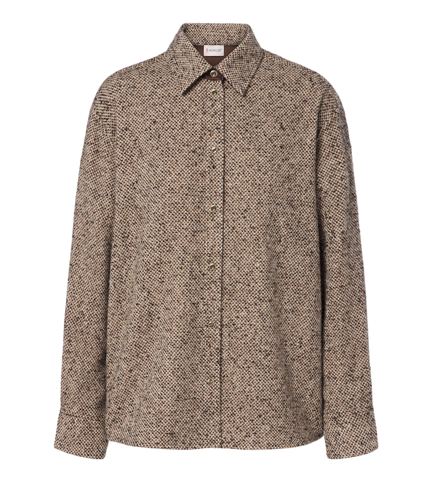 Moncler Camicia-camicia in tweed misto lana