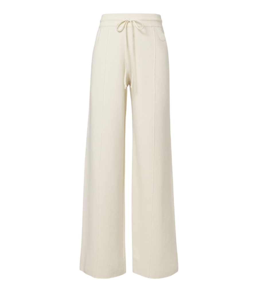Moncler Wool, cotton, and cashmere-blend wide-leg pants