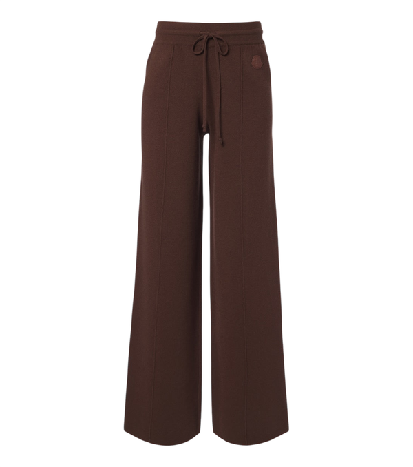 Moncler Wool, cotton, and cashmere-blend wide-leg pants