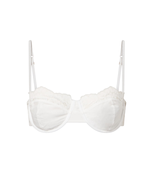 Montce Top reggiseno in cotone con bordo in pizzo
