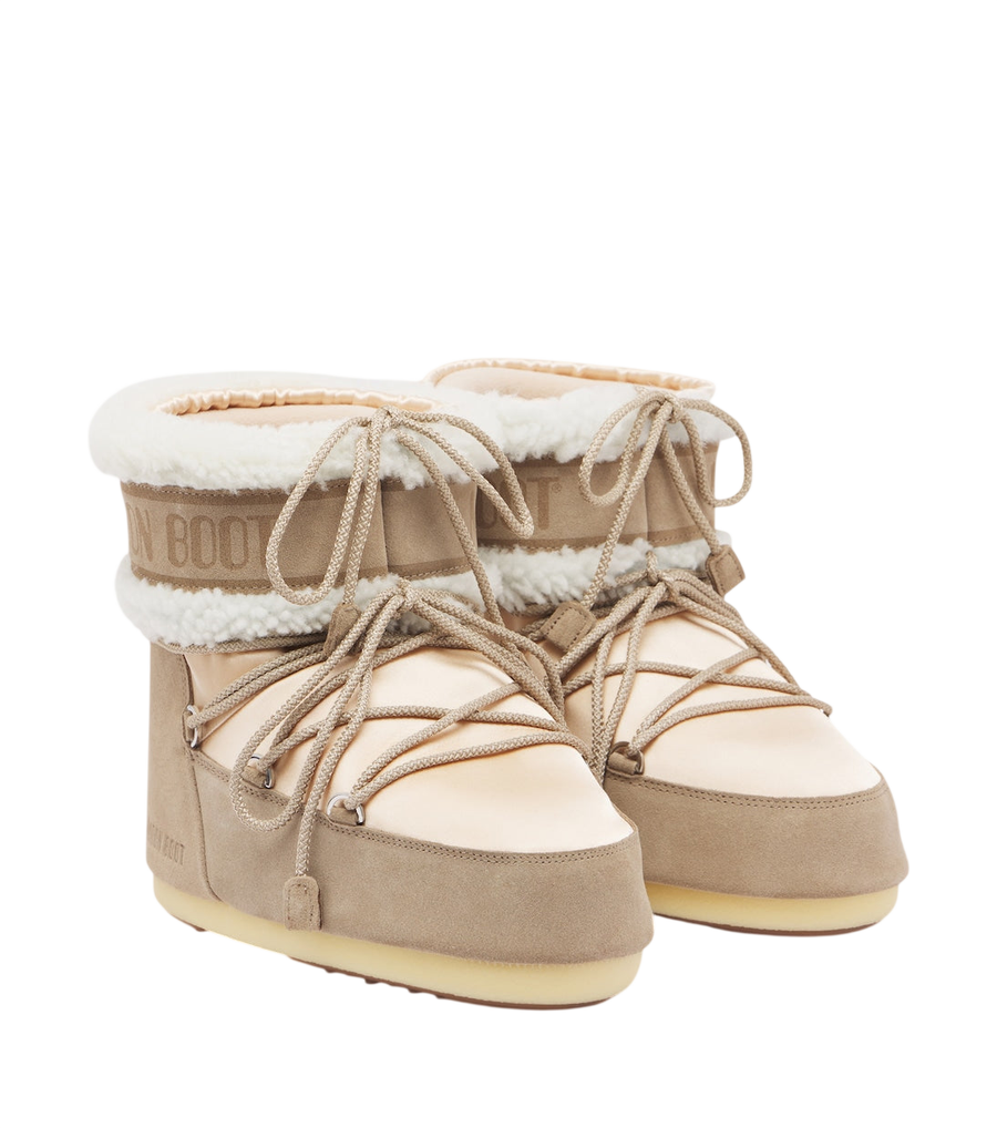 Moon Boot Icon Low Pearly Plus satin snow boots