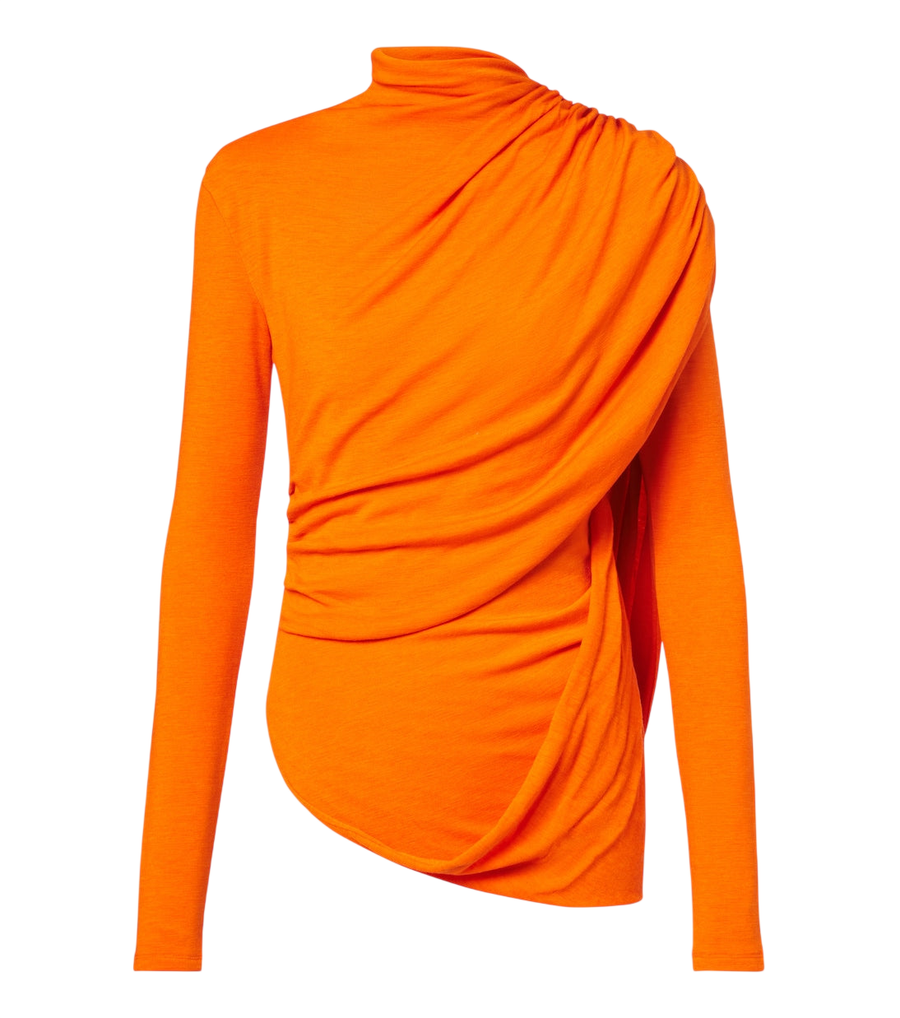 Haut à cape en mélange de laine Mugler