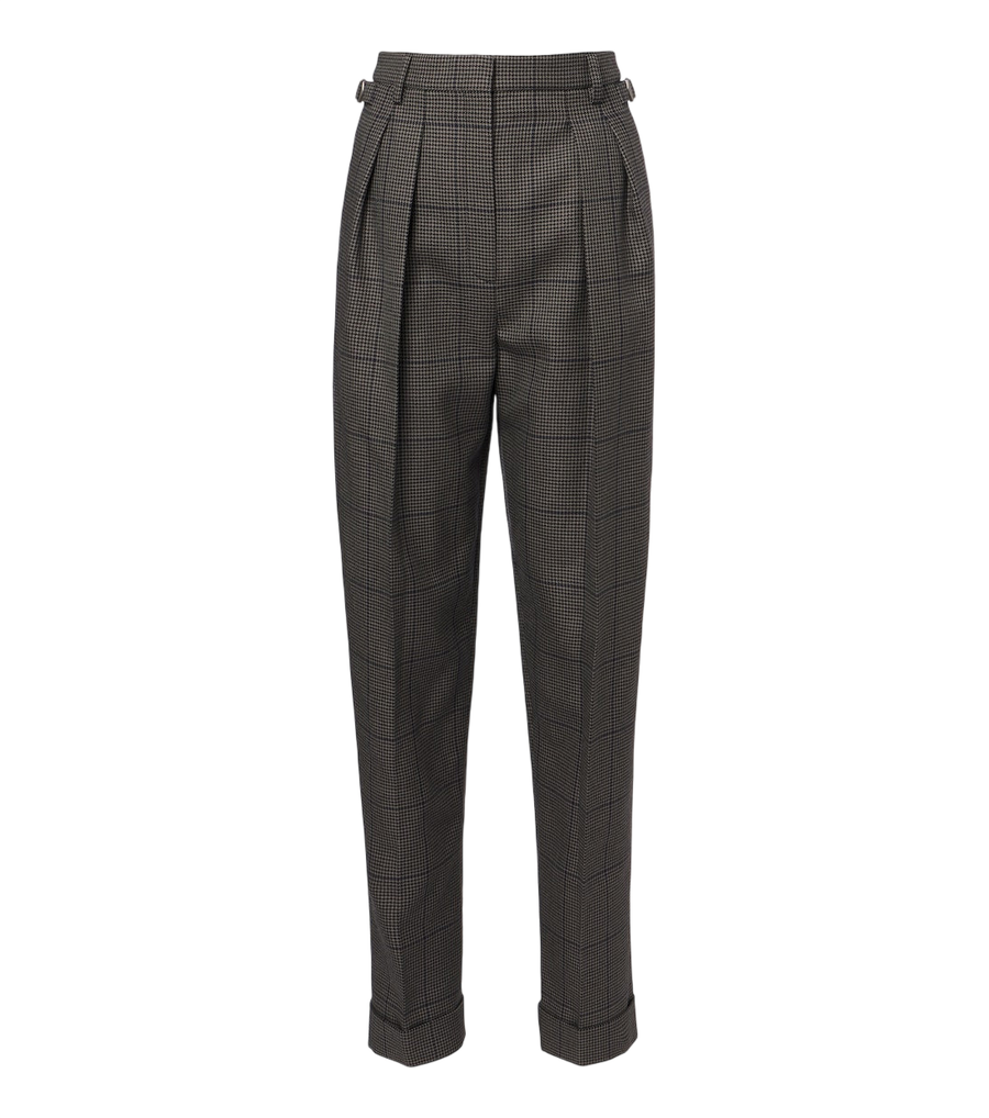 Mugler Checked wool straight pants