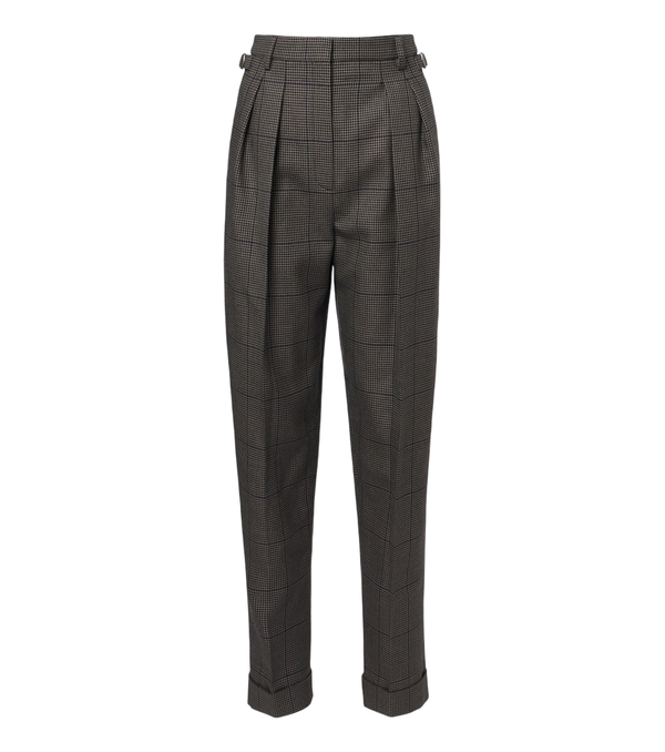 Mugler Checked wool straight pants