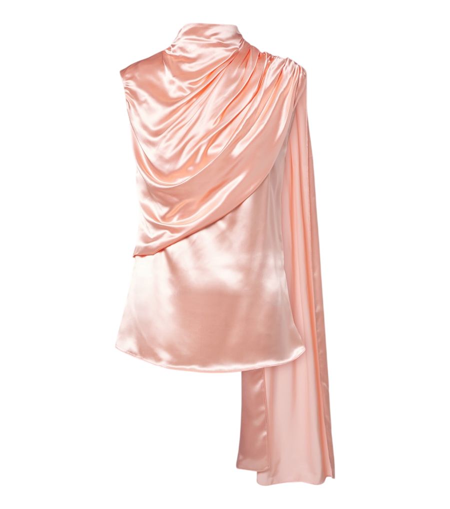 Mugler Draped satin top